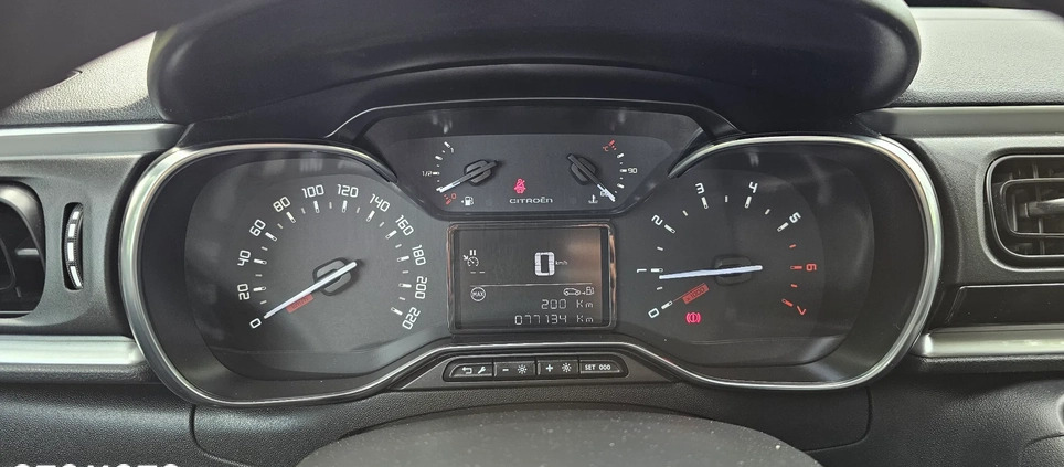 Citroen C3 cena 39900 przebieg: 77112, rok produkcji 2019 z Poręba małe 596